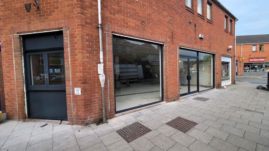 Aluminium shopfront installation in Scotland for commercial stores