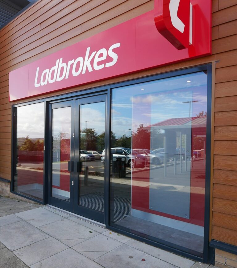 Aluminium shopfront installation in Scotland for commercial stores